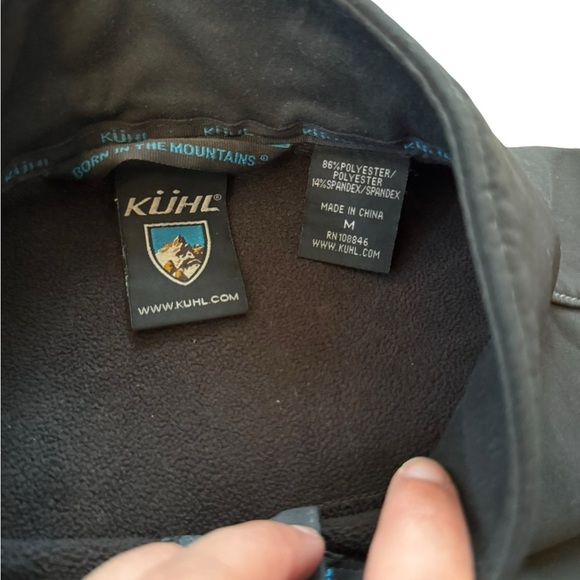 KUHL Softshell Performance Jacket Men’s Size M | Black Gray Outdoor Layer - Picture 4 of 5
